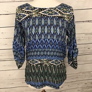 Zara Basic Viscose Diamond Top Size XS